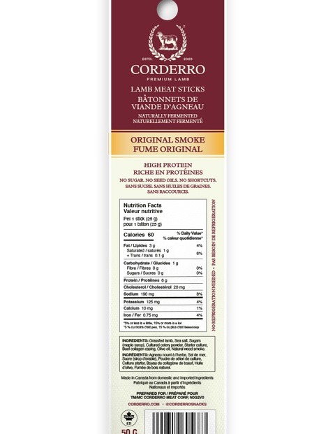 Lamb Meat Sticks Original Smoke