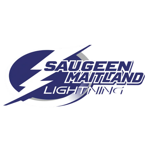 Logo of Saugeen Maitland Lightning on a beige background