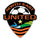 Logo of North East United with a soccer ball, stripes, and a star on a white background